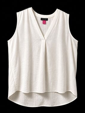 Vince Camuto Cream White Sleeveless V-Neck.